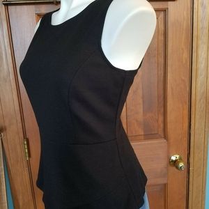 Dress Barn Black Peplum size S sleeveless top
